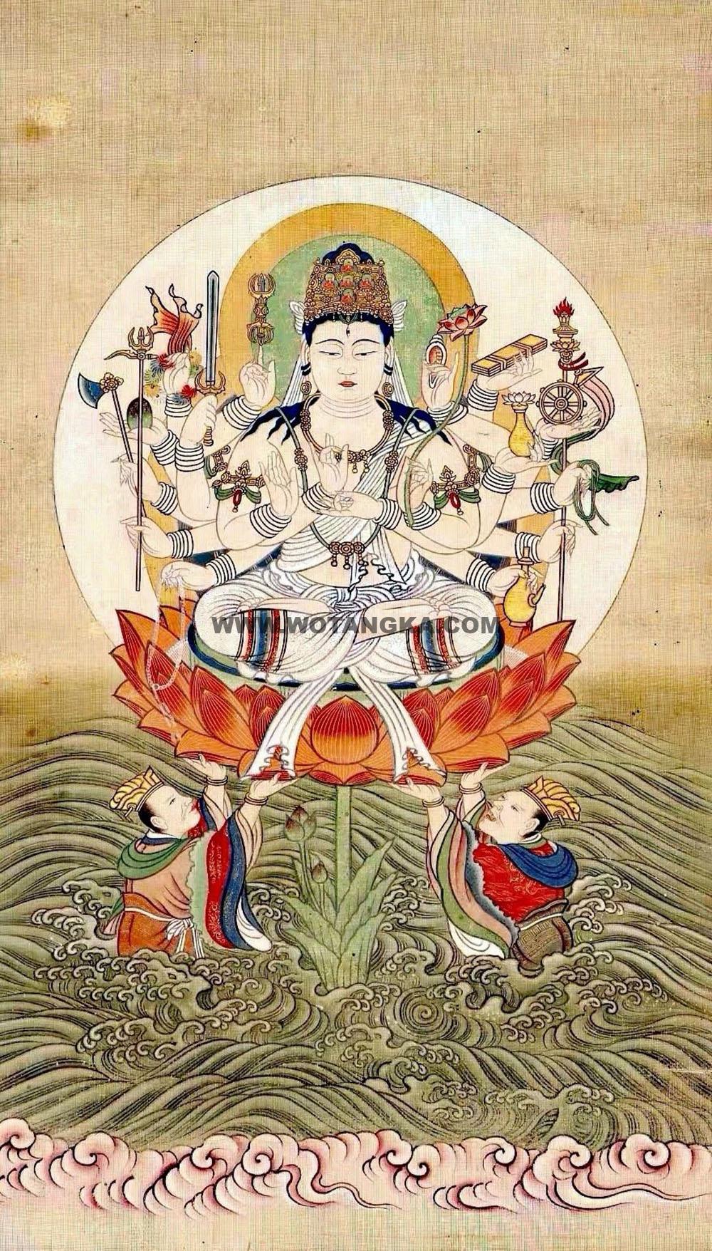 沃唐卡编号AC27693:准提观音