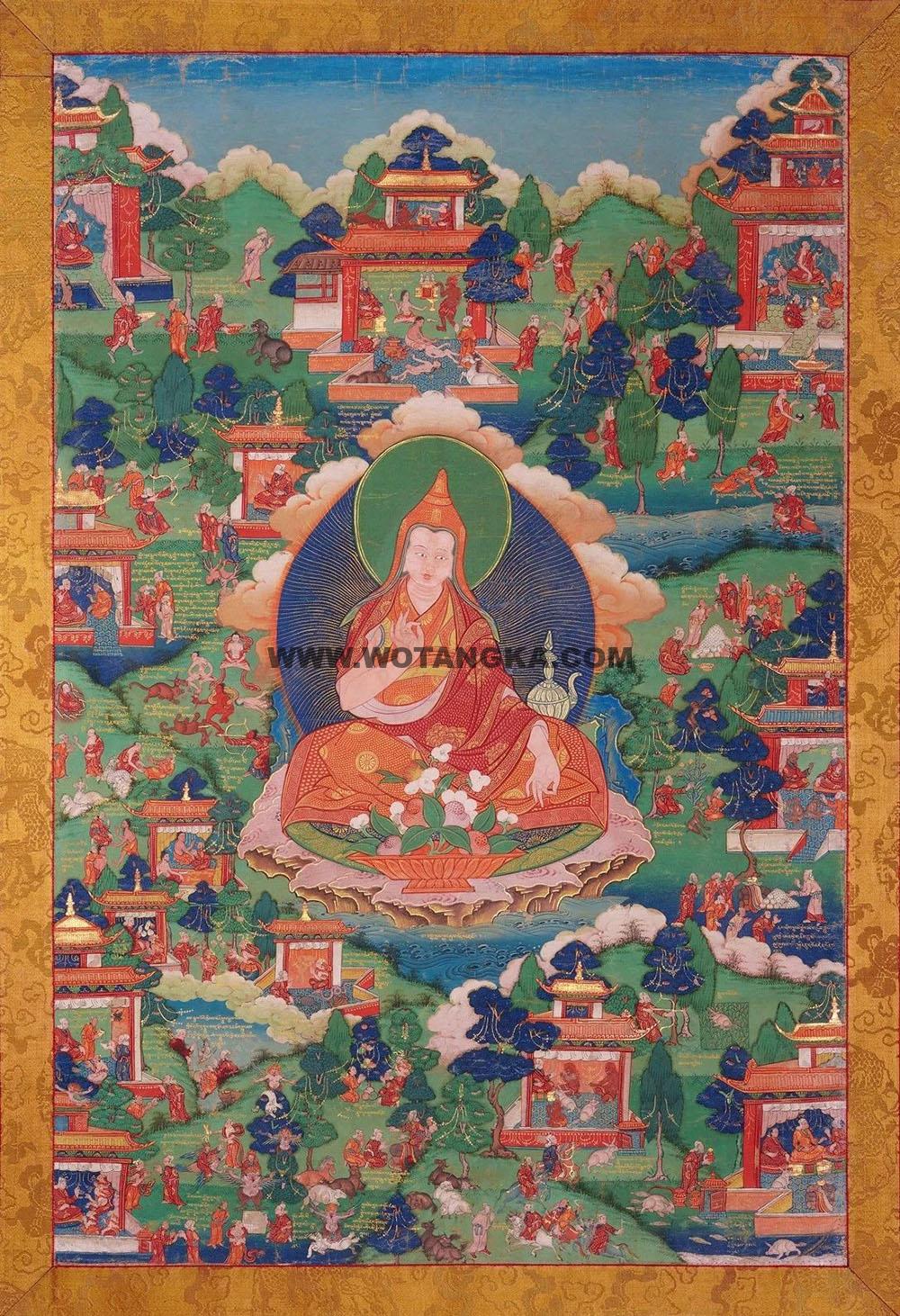 沃唐卡编号AC29130：拉喇嘛绛曲沃