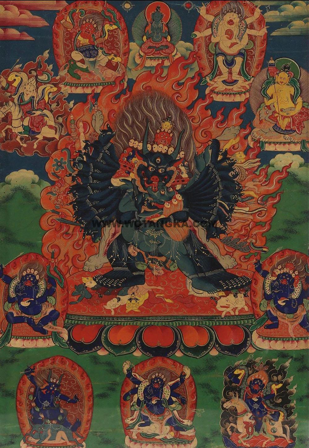 沃唐卡编号AC29574：大威德金刚