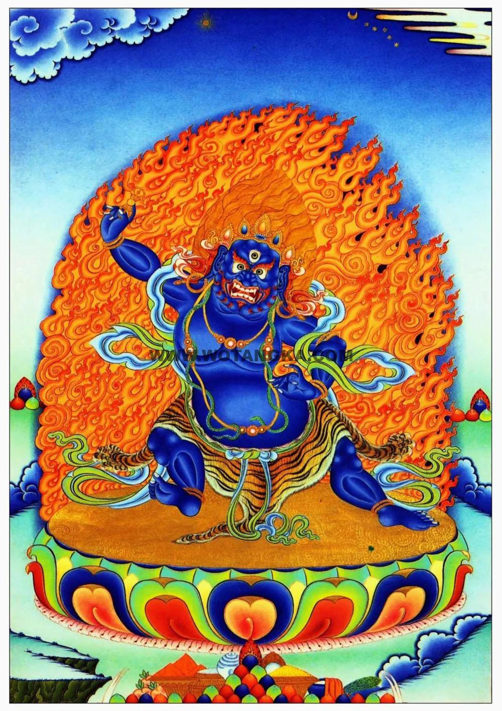 沃唐卡编号AC30214：金刚手菩萨