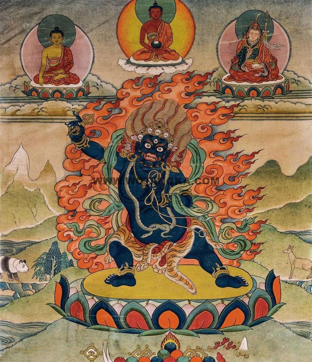 沃唐卡编号AC32415：金刚手菩萨