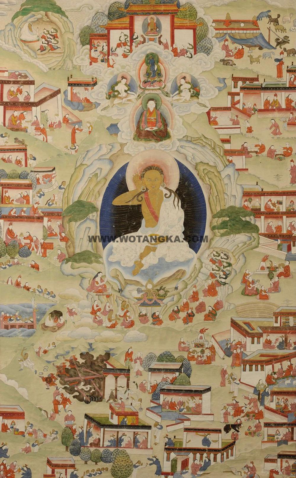 沃唐卡编号AC32851：米拉日巴尊者