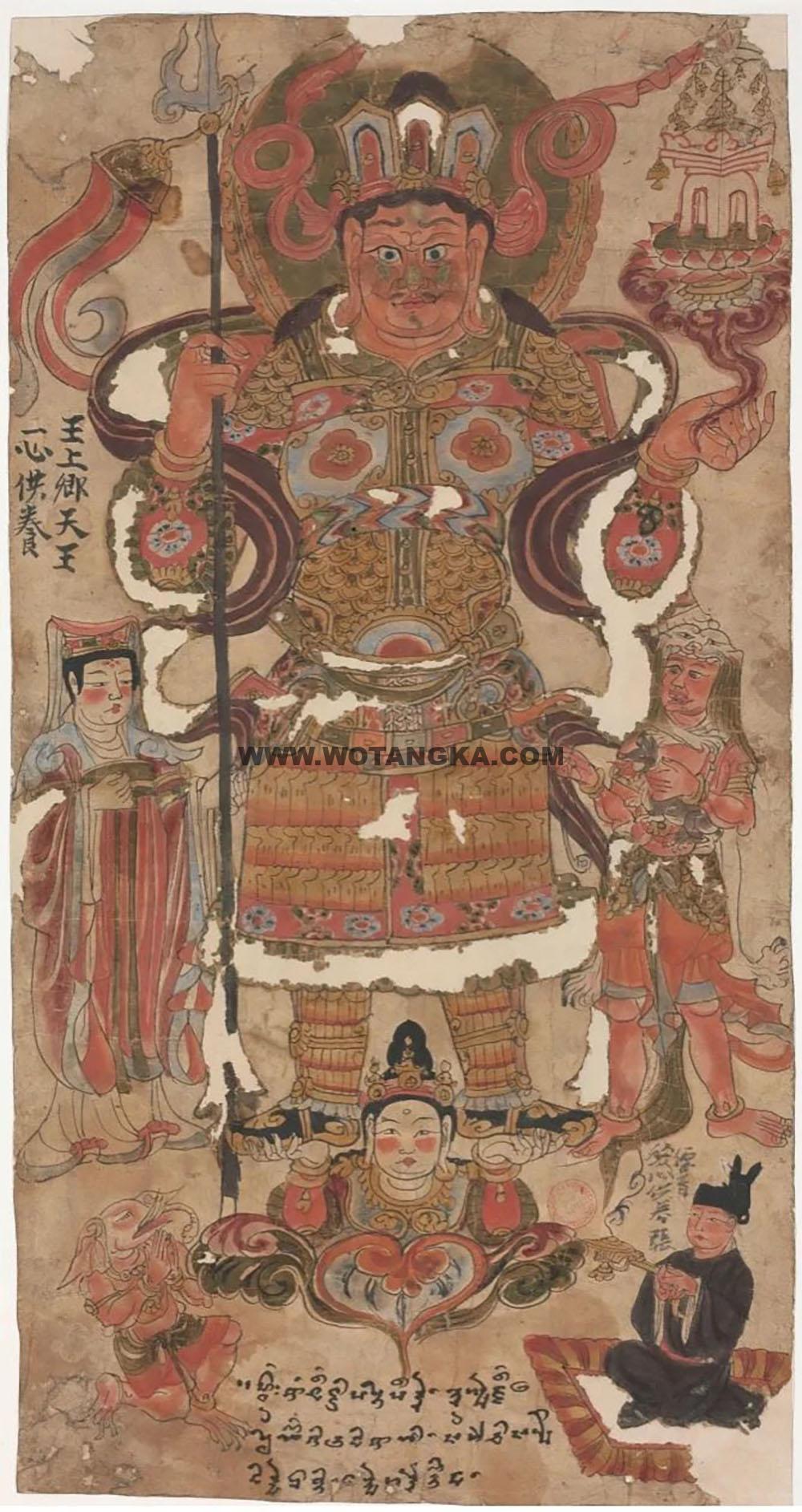 沃唐卡编号AC34567：多闻天王