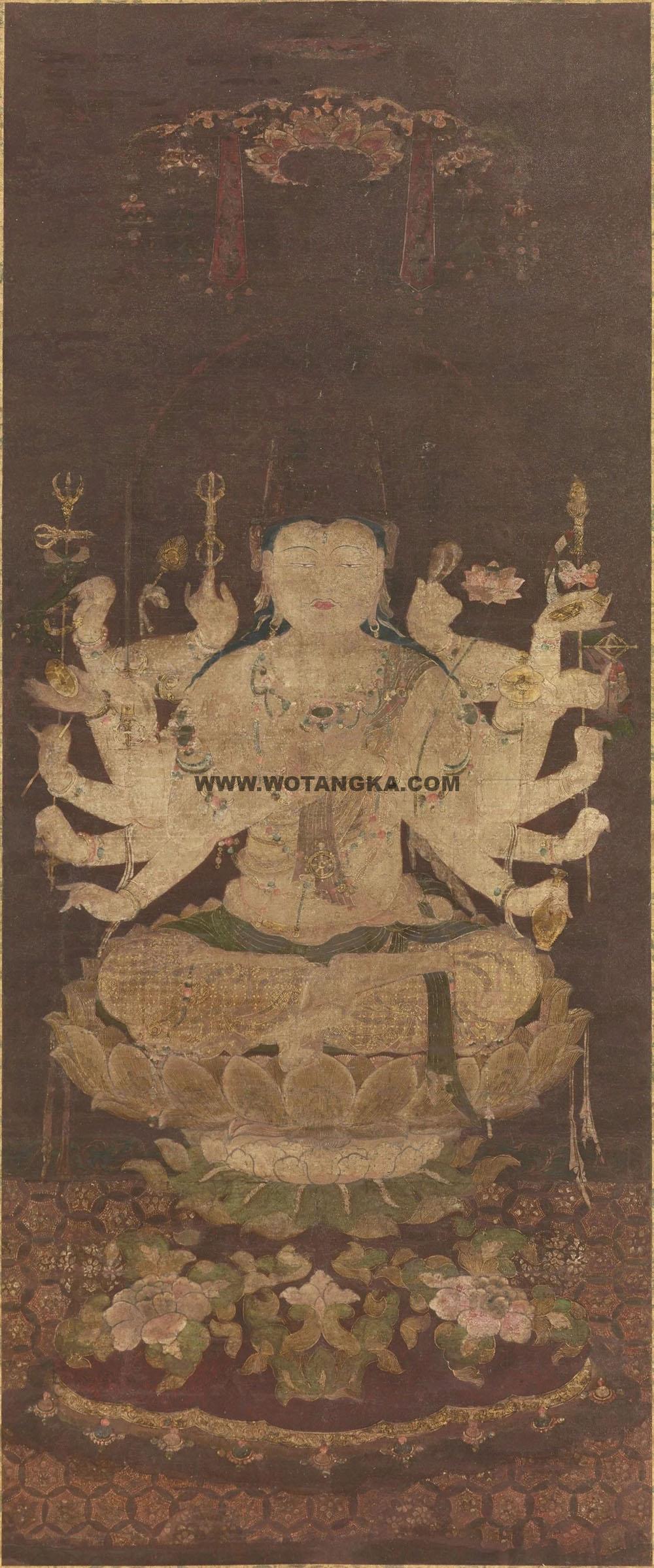 沃唐卡编号AC35429：准提菩萨（东密）