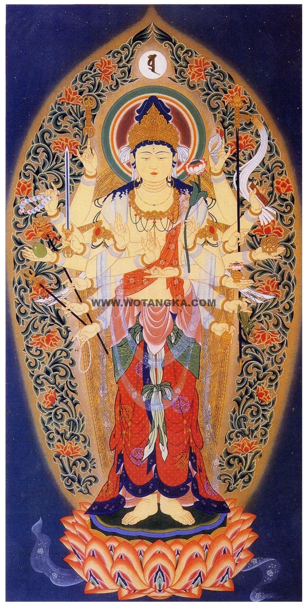 沃唐卡编号AC36542：准提佛母