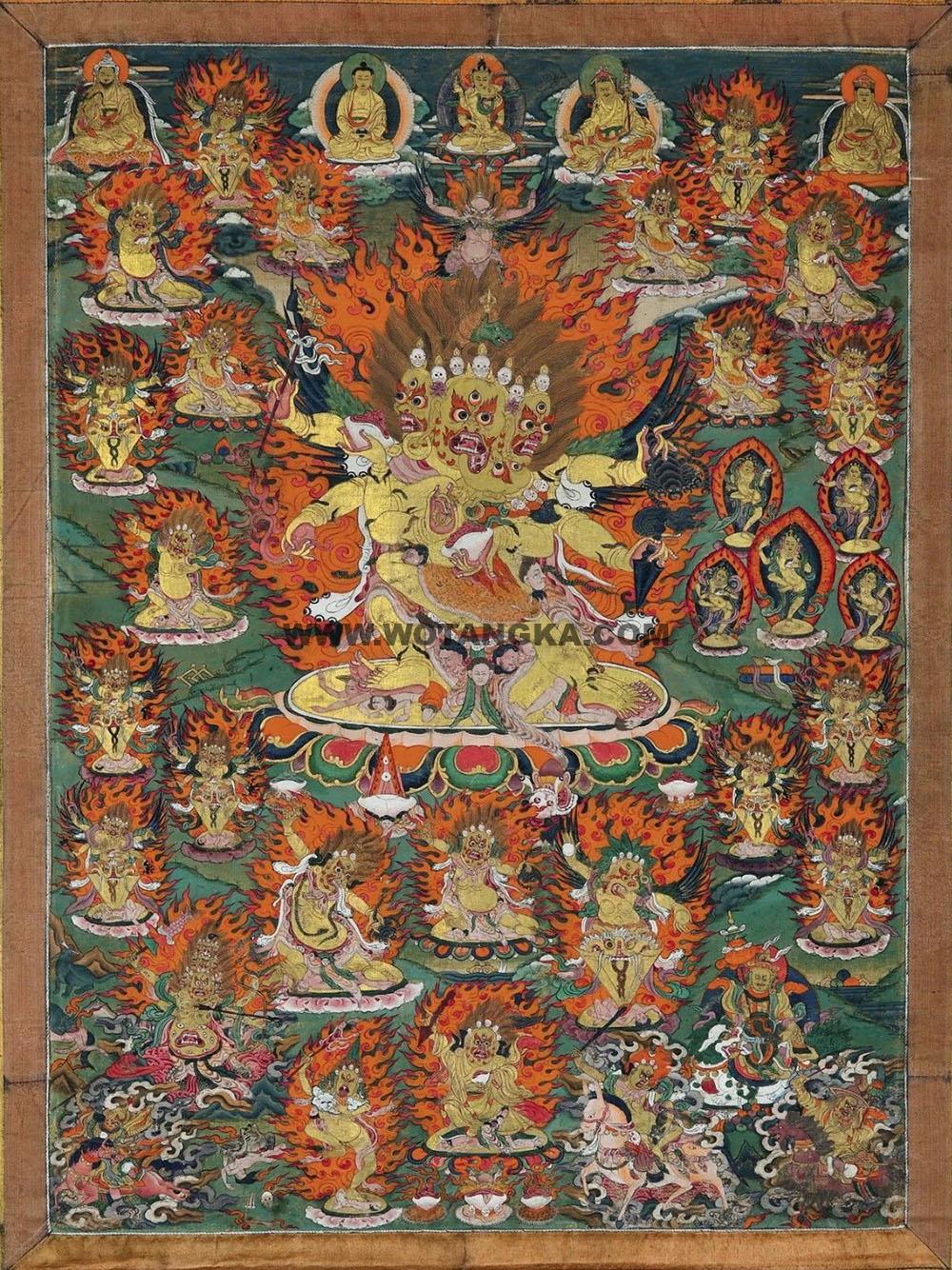 沃唐卡编号AC38254:忿怒莲师马鹏炽然