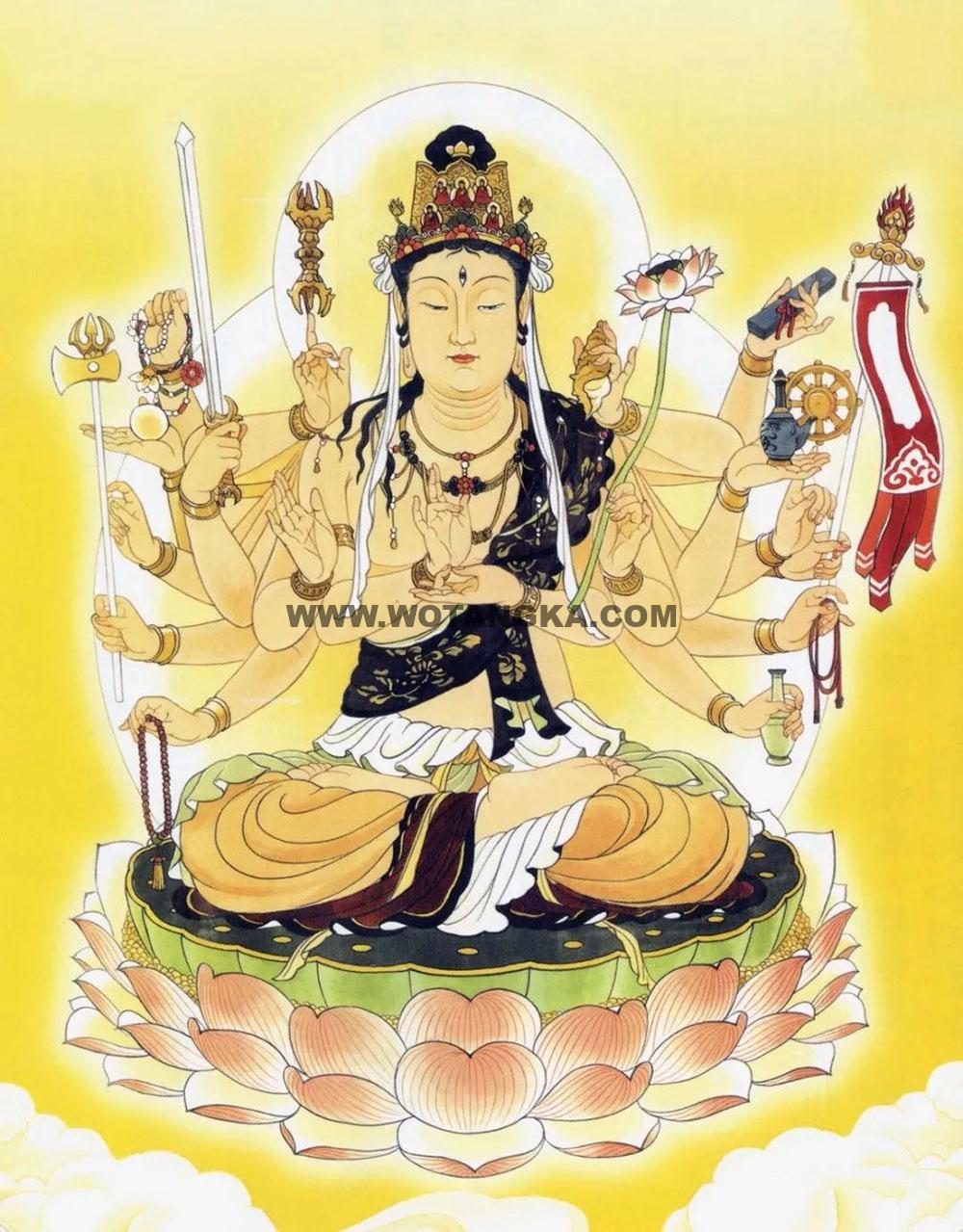 沃唐卡编号AC39857:南无七俱胝佛母尊那菩萨