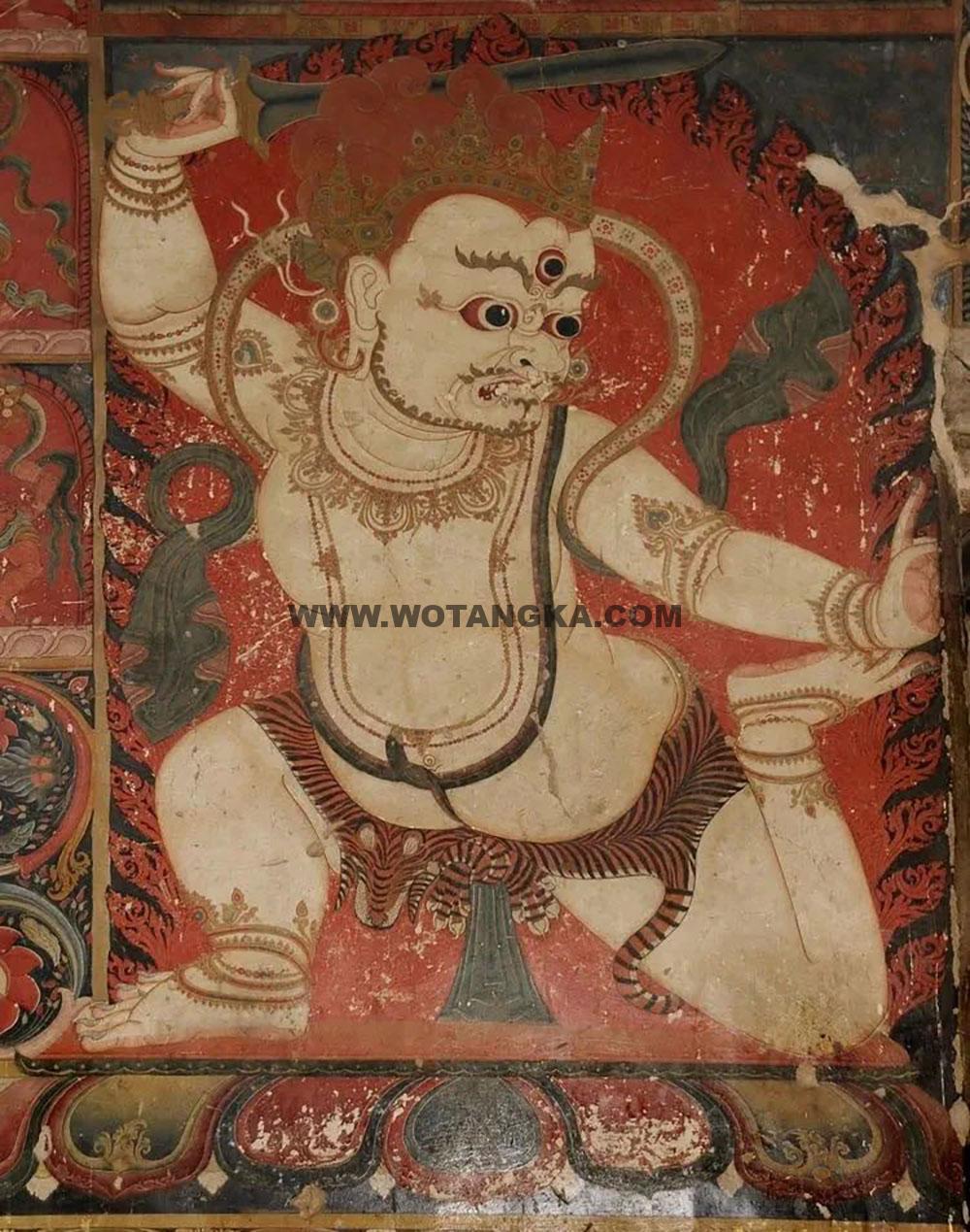 沃唐卡编号AC42917：白色身不动明王