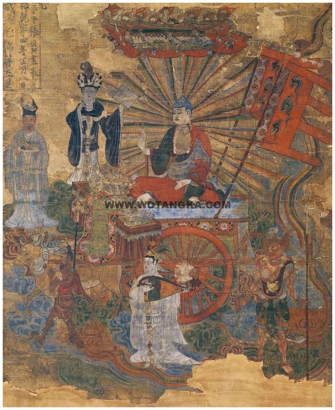 沃唐卡编号AC43215：炽盛光佛及五星图