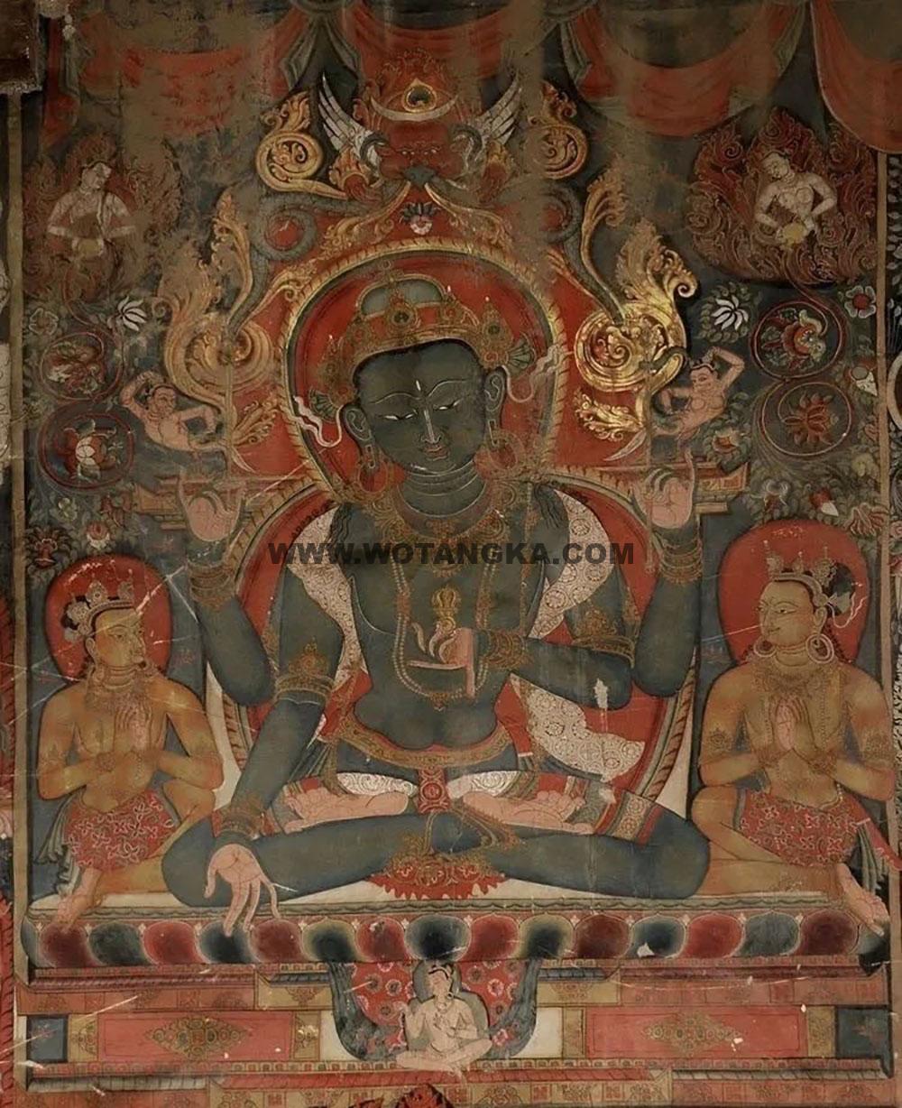 沃唐卡编号AC49561：四臂大势至菩萨