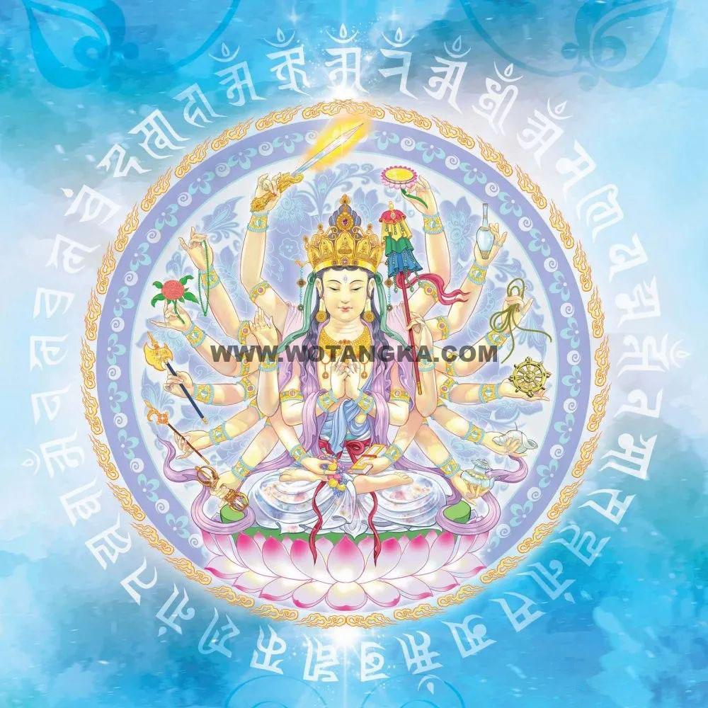 沃唐卡编号AC49630：准提佛母