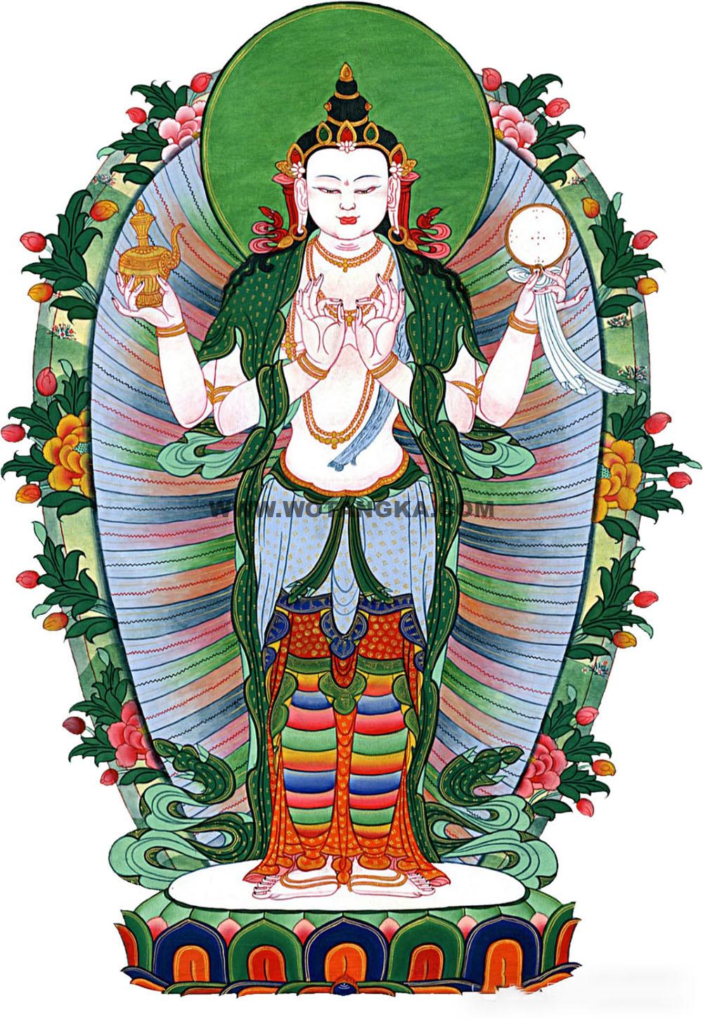 沃唐卡编号AC54012：启目观音