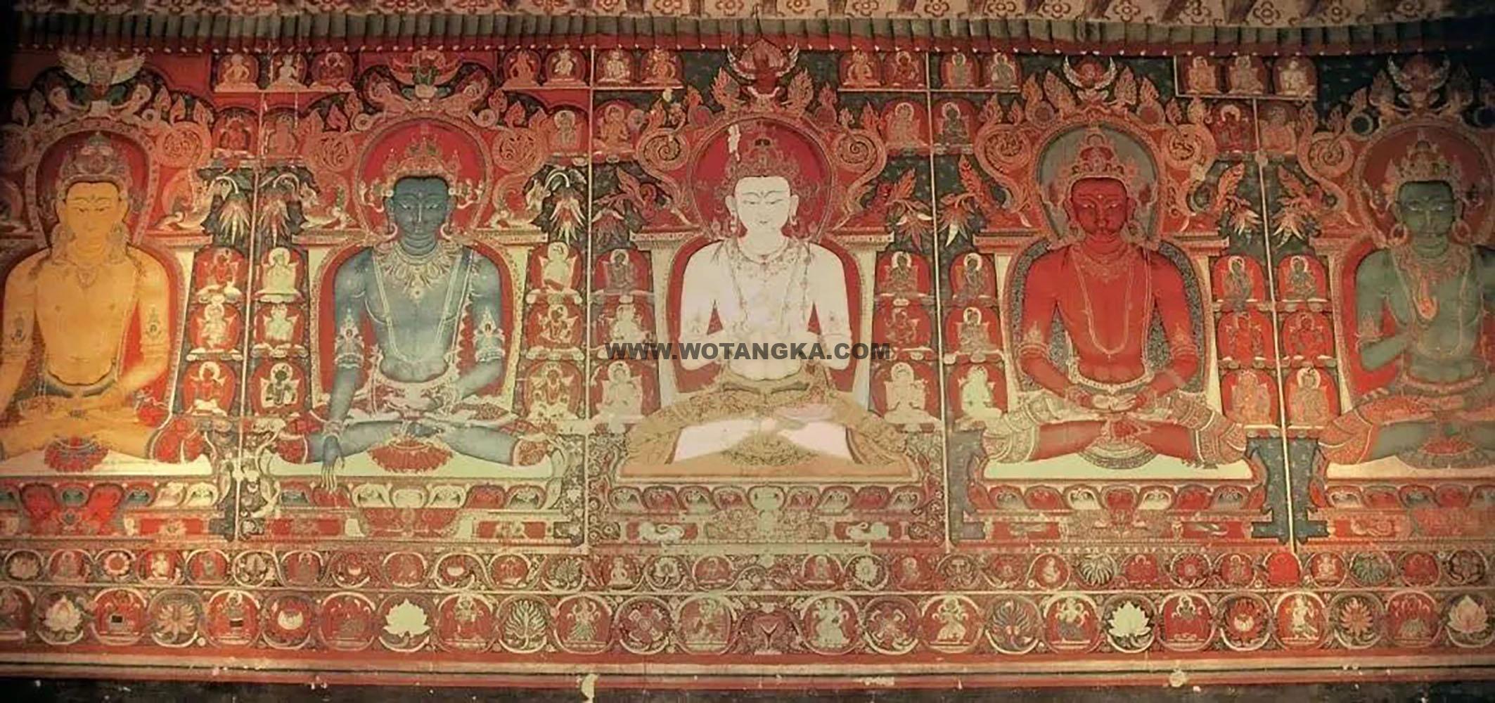 沃唐卡编号AC54782：五方佛