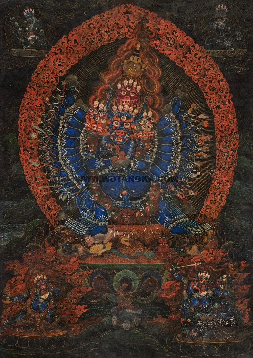 沃唐卡编号AC54893：大威德金刚