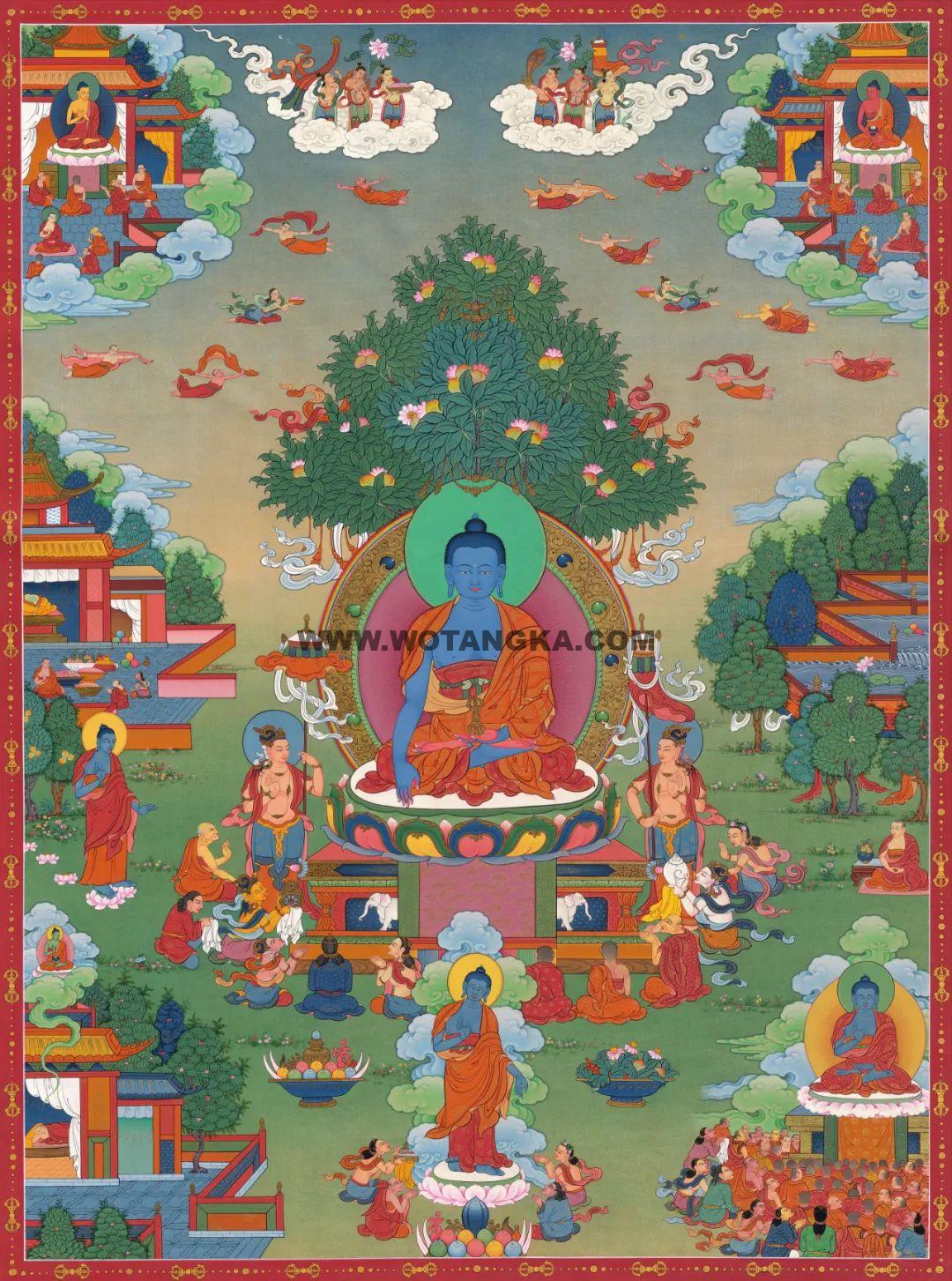 沃唐卡编号AC56437：阿閦佛·东方秒喜净土