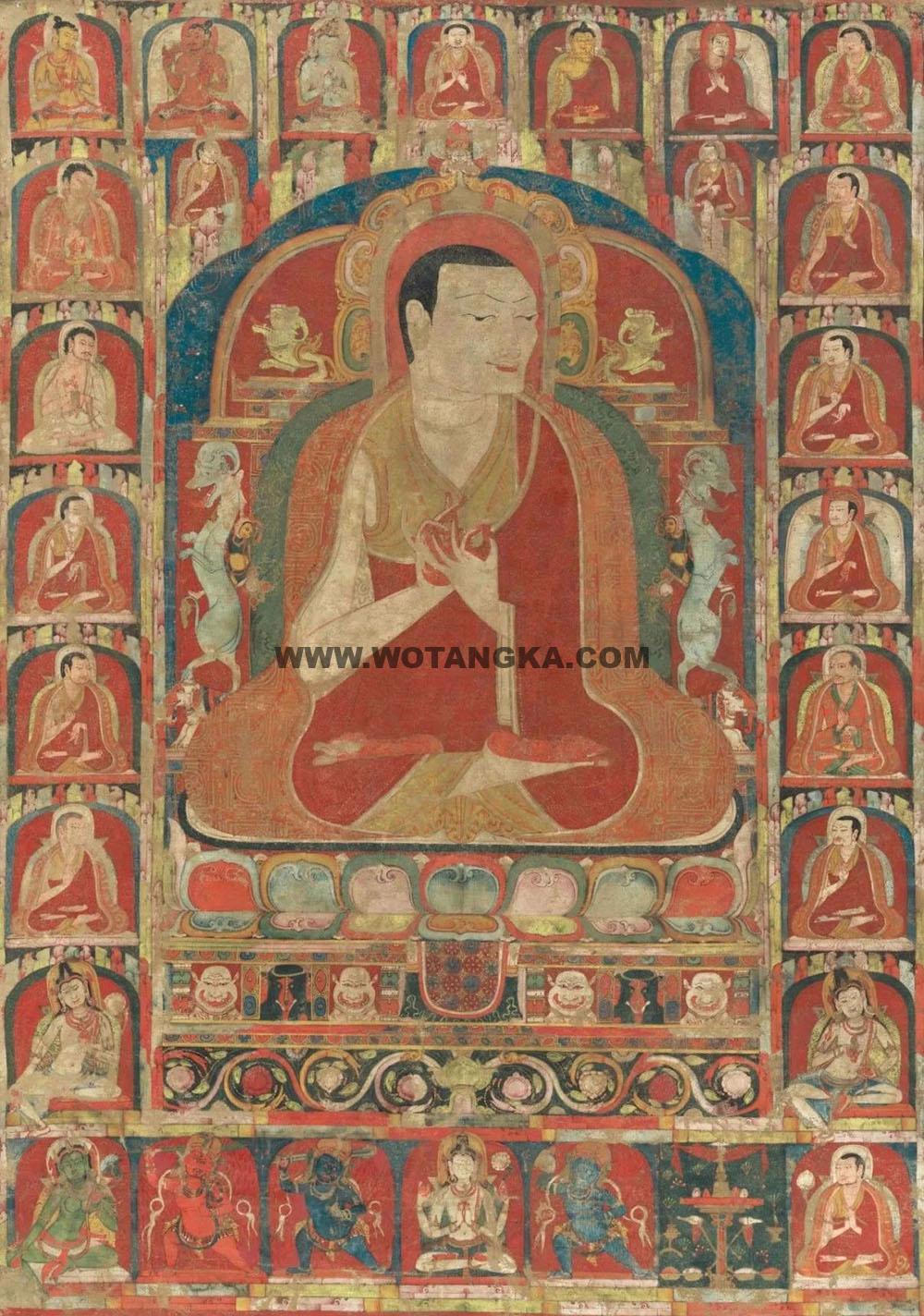 沃唐卡编号AC59724：达隆寺第三任堪布桑杰雅俊（般若上师）