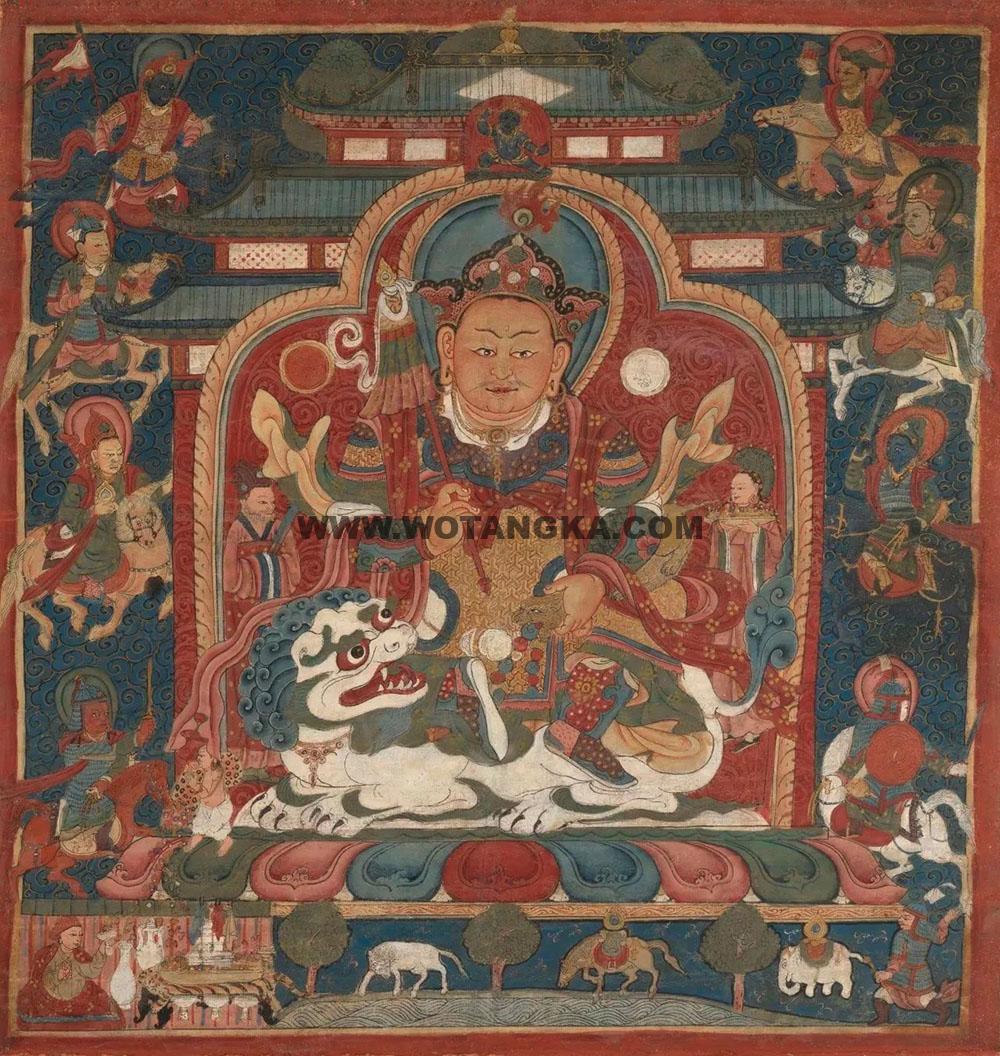 沃唐卡编号AC61984：北方多闻天王