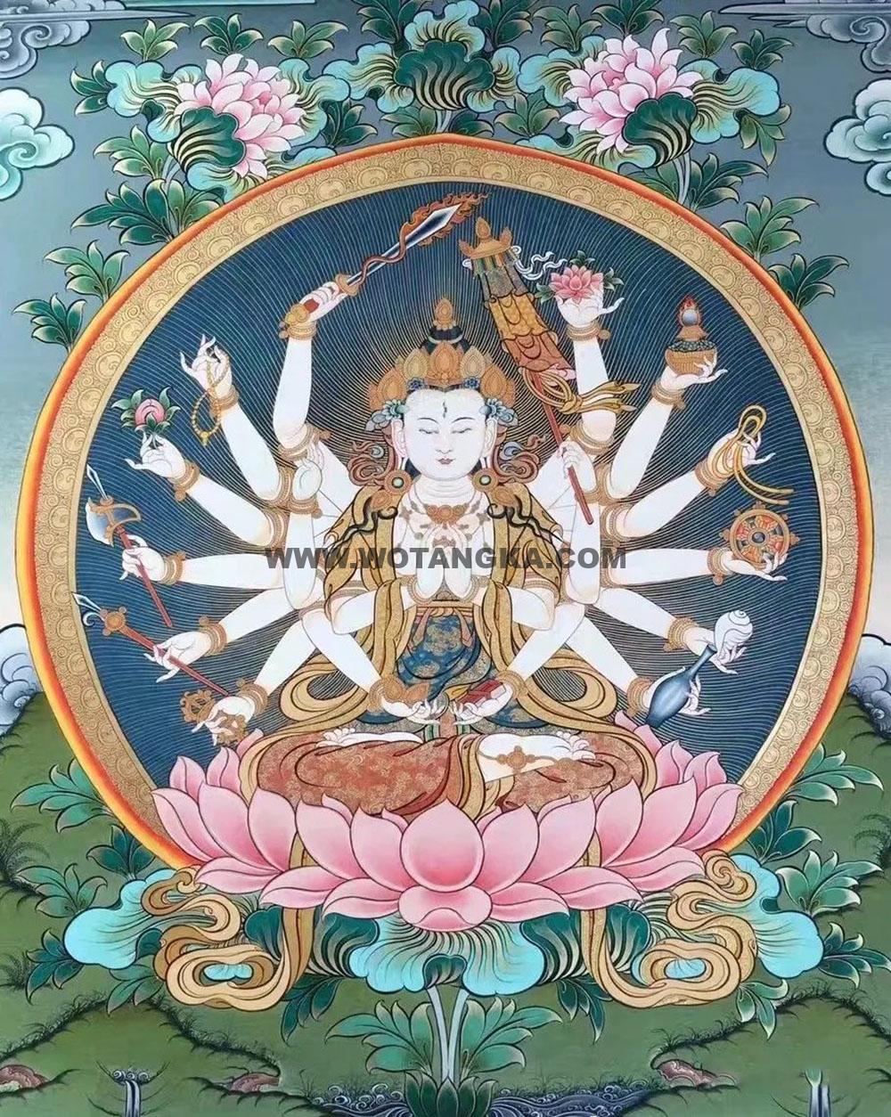 沃唐卡编号AC63549：准提佛母