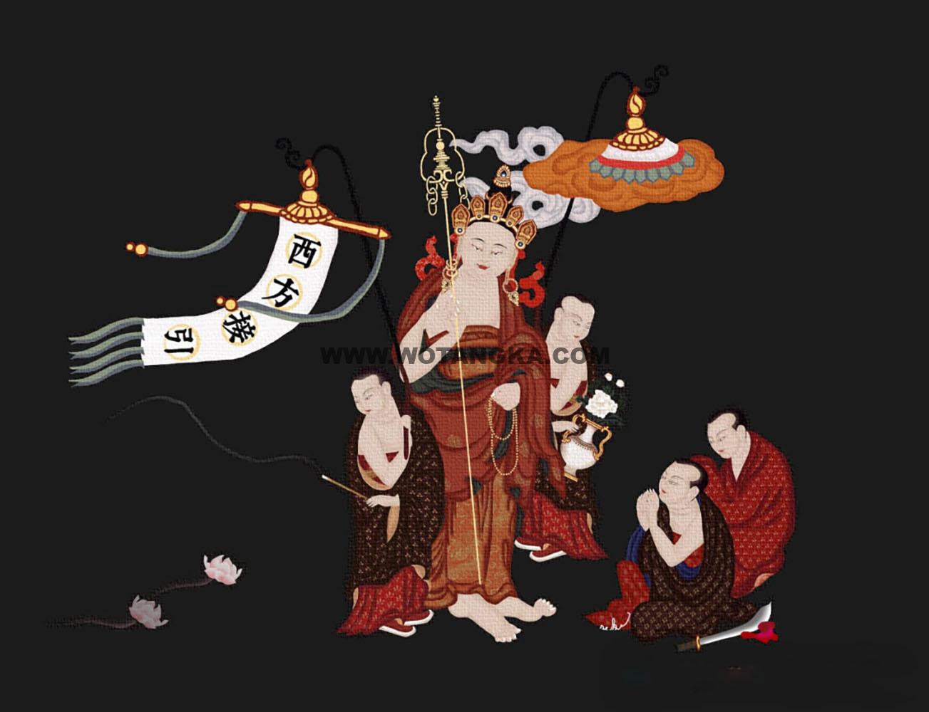 沃唐卡编号AC67589：西方接引图