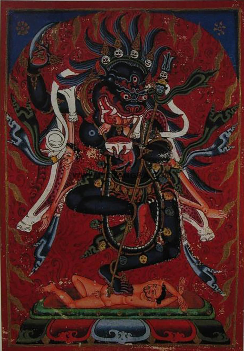 沃唐卡编号AC69710：狮面空行母