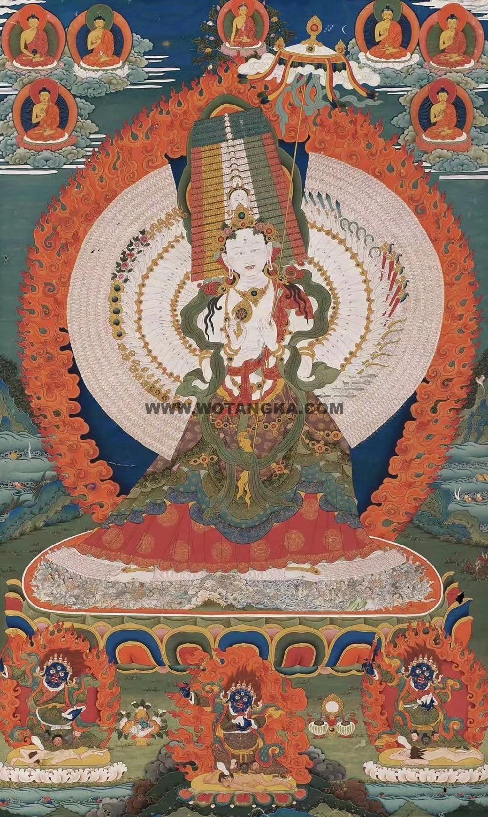 沃唐卡编号AC72946:大白伞盖佛母