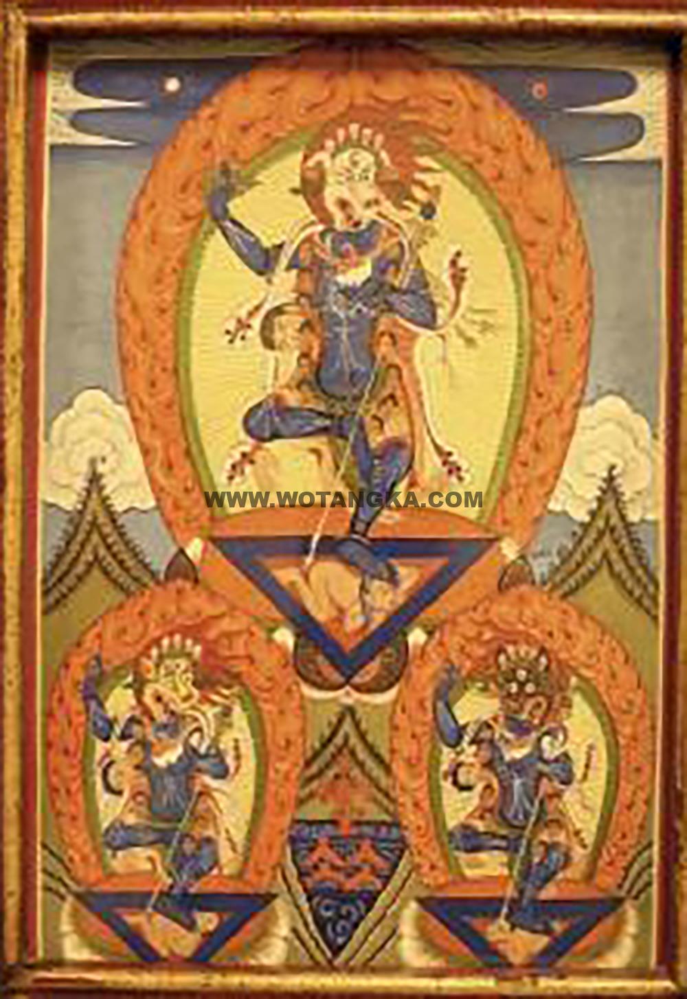 沃唐卡编号AC73915：狮面空行母