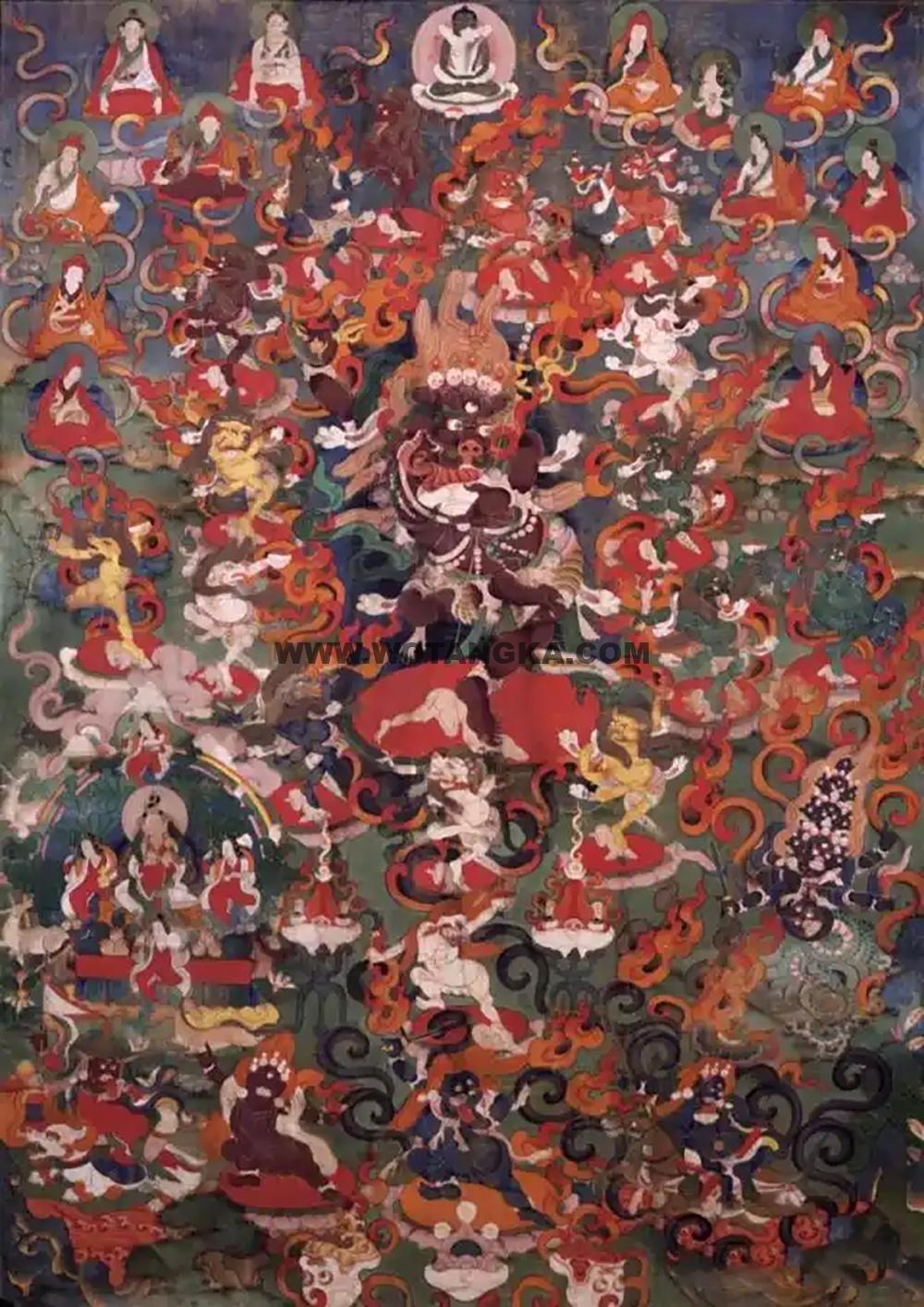 沃唐卡编号AC75824：狮面空行母