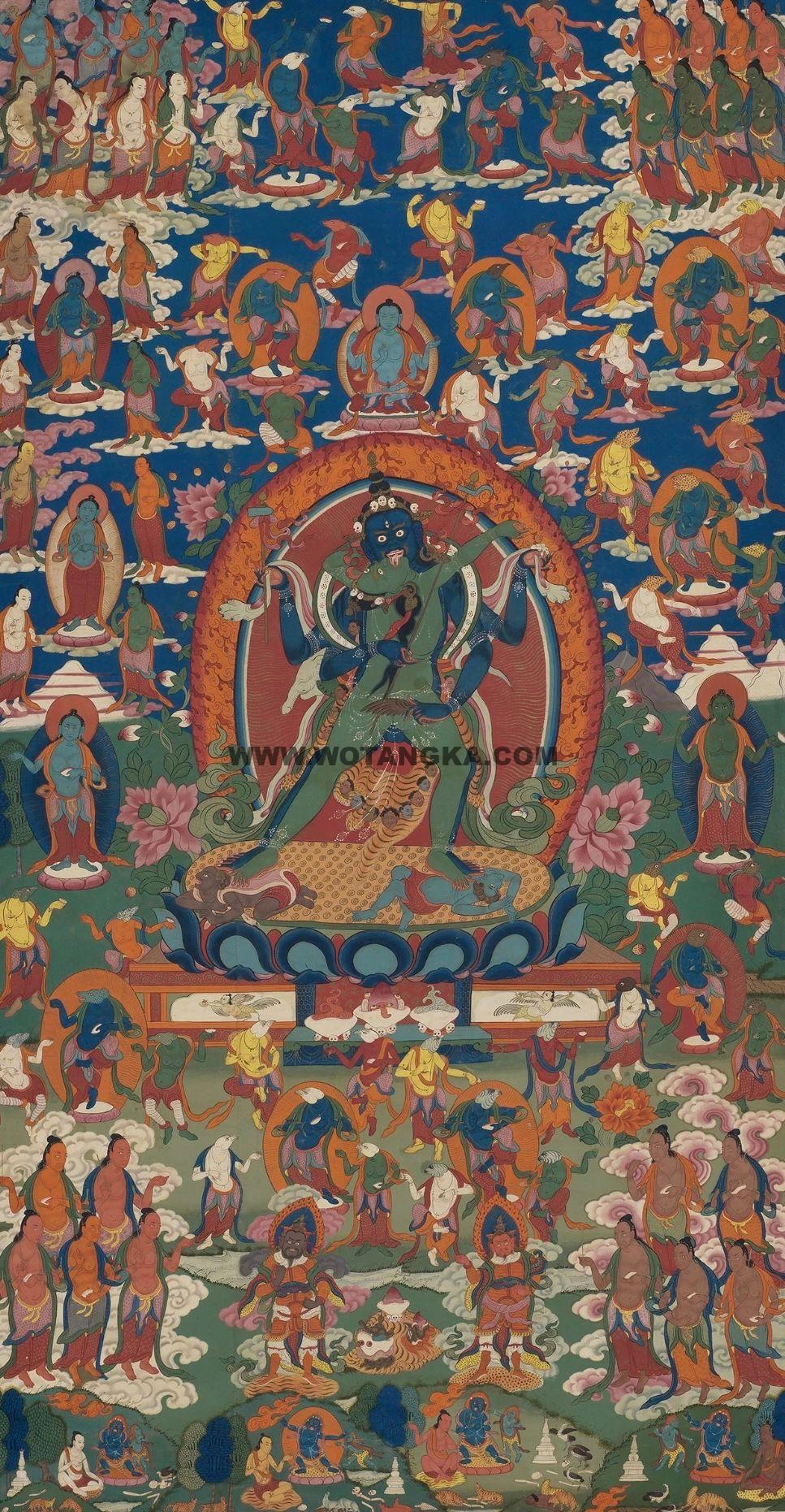 沃唐卡编号AC76428：苯教母续之王本尊