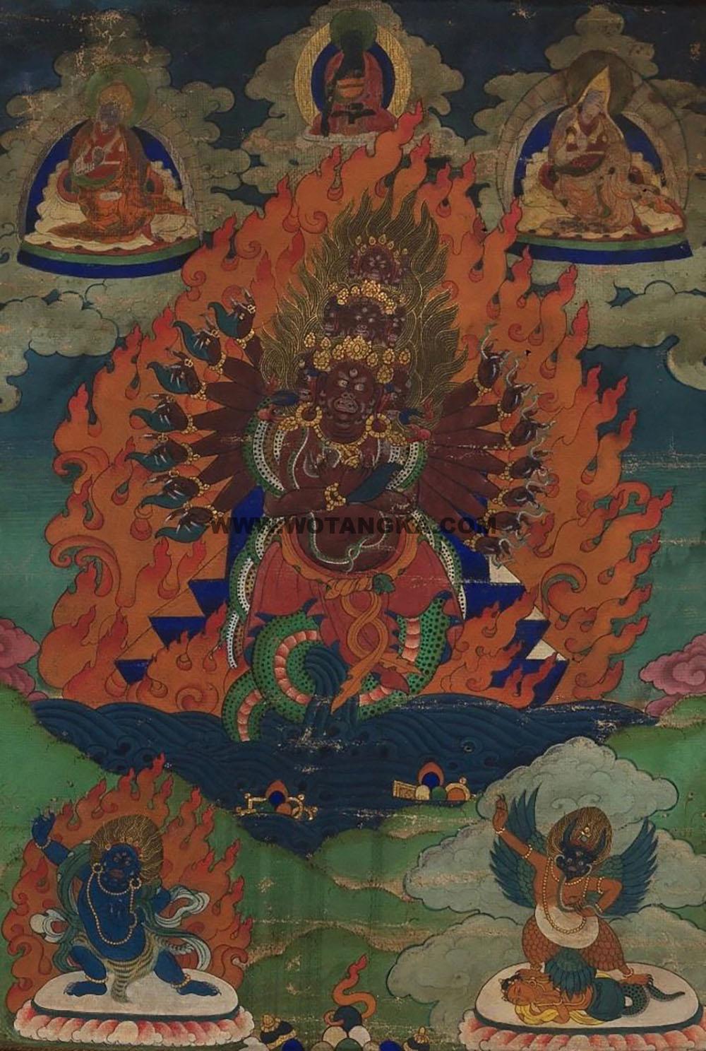 沃唐卡编号AC78231：降龙文殊