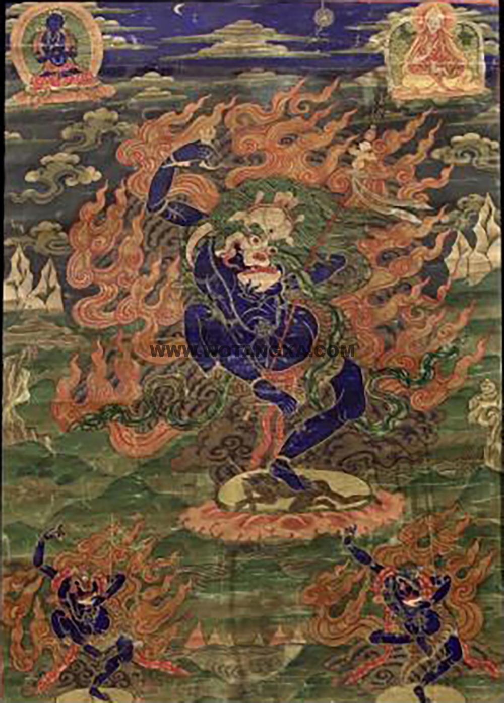 沃唐卡编号AC78295：狮面空行母