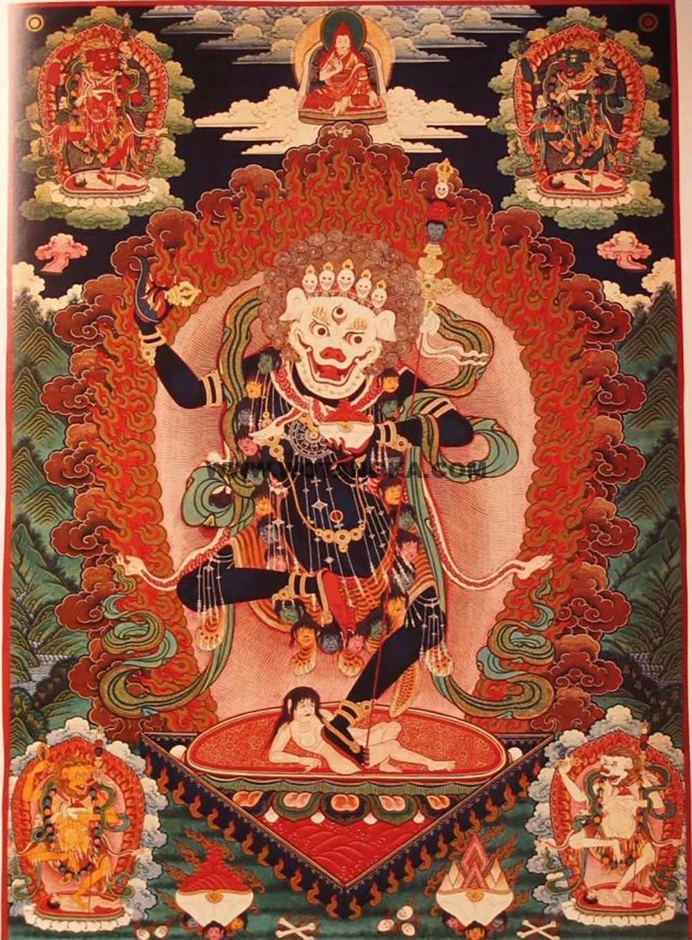沃唐卡编号AC78624：狮面空行母