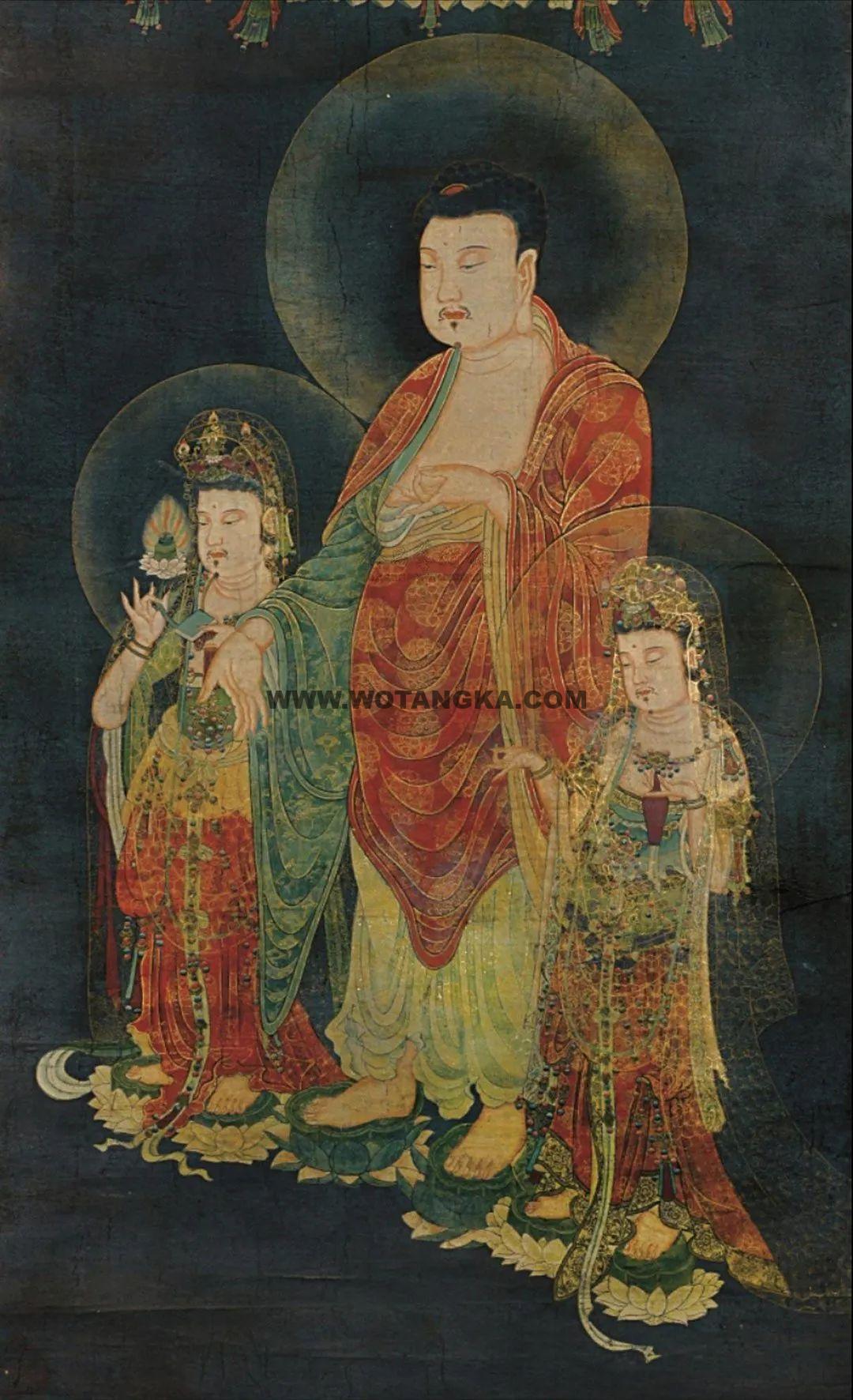 沃唐卡编号AC78901：西方三圣