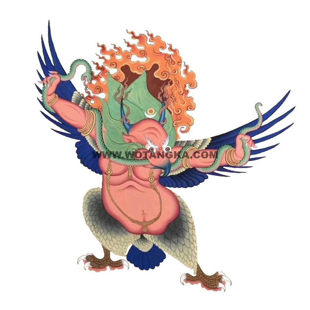 沃唐卡编号AC78934：大鹏金翅鸟