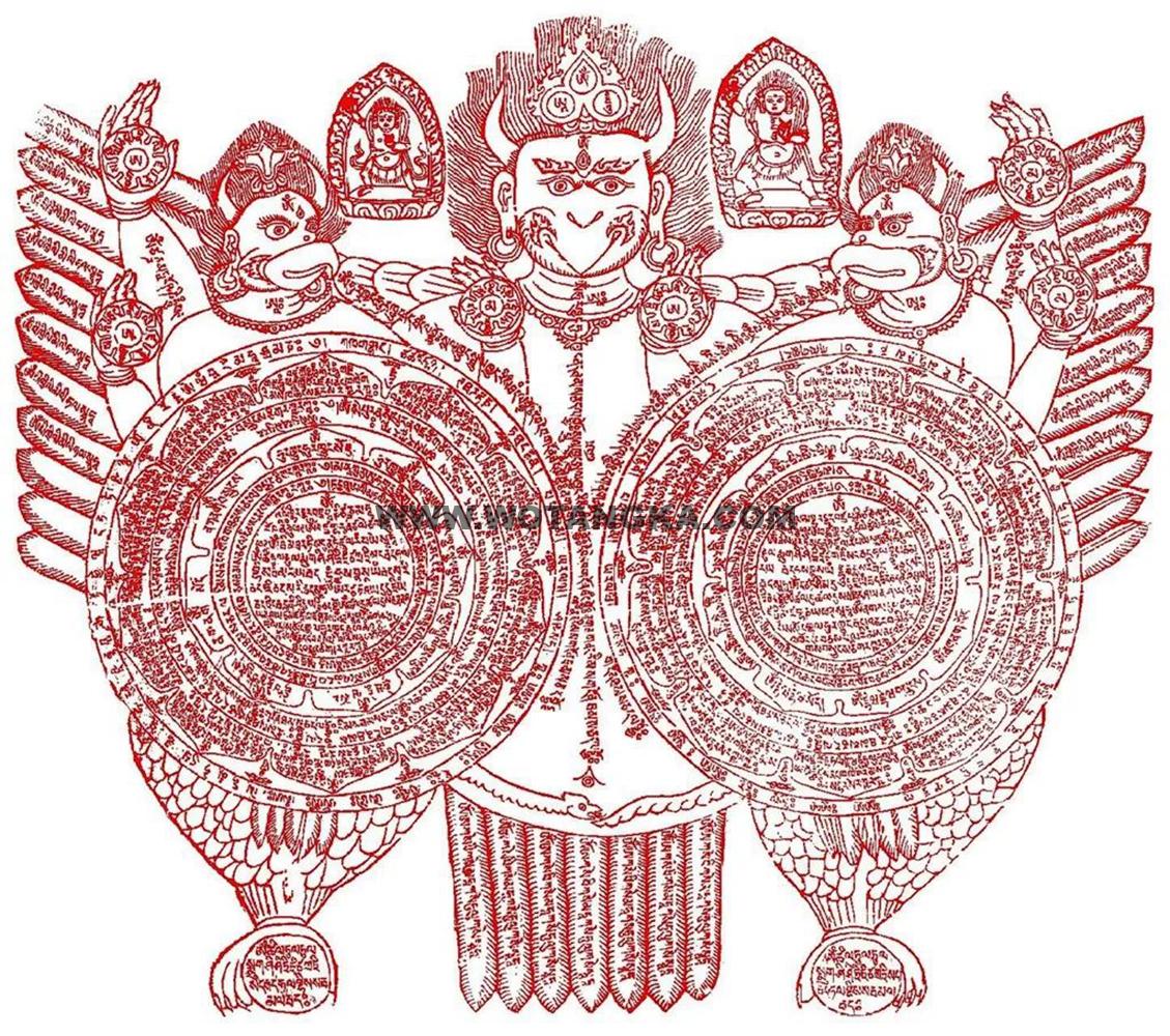 沃唐卡编号AC79835：大鹏金翅鸟咒轮