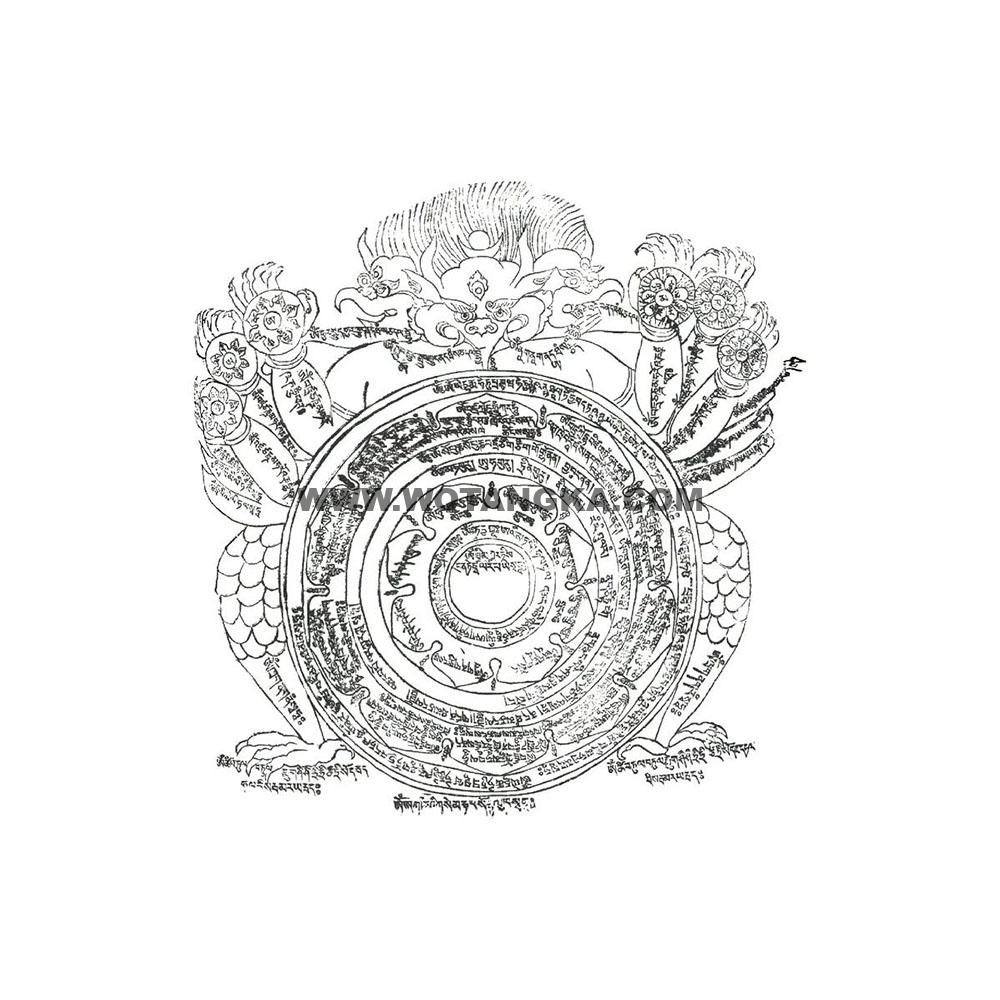 沃唐卡编号AC81476：大鹏金翅鸟咒轮