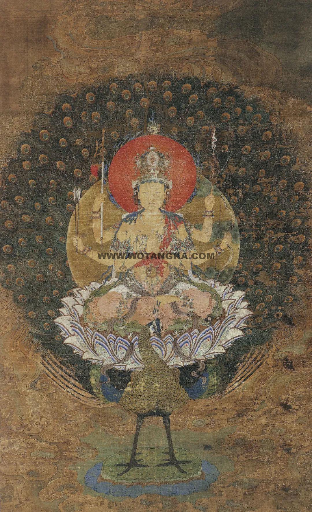 沃唐卡编号AC82536:孔雀明王图