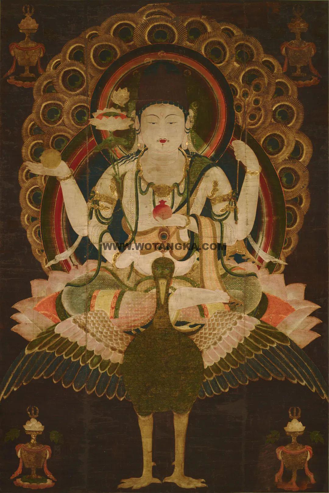 沃唐卡编号AC82751：孔雀明王像