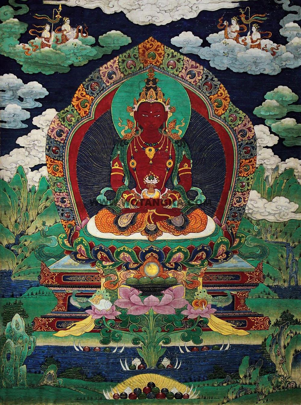 沃唐卡编号AC85142：无量寿佛