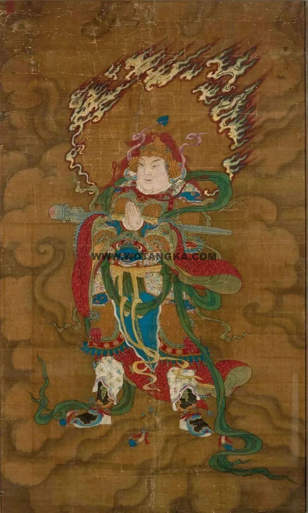 沃唐卡编号AC85207：韦陀菩萨