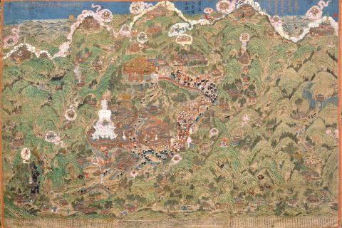 沃唐卡编号AC85703：五台山圣境全图