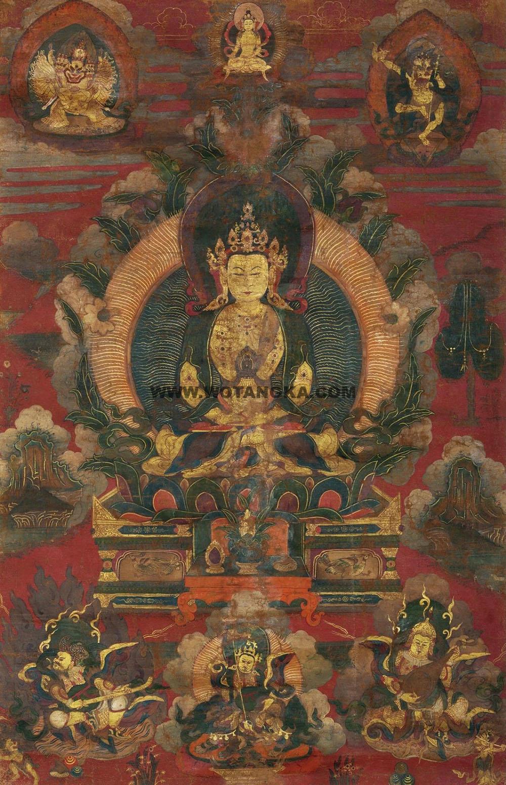 沃唐卡编号AC86142：无量寿佛