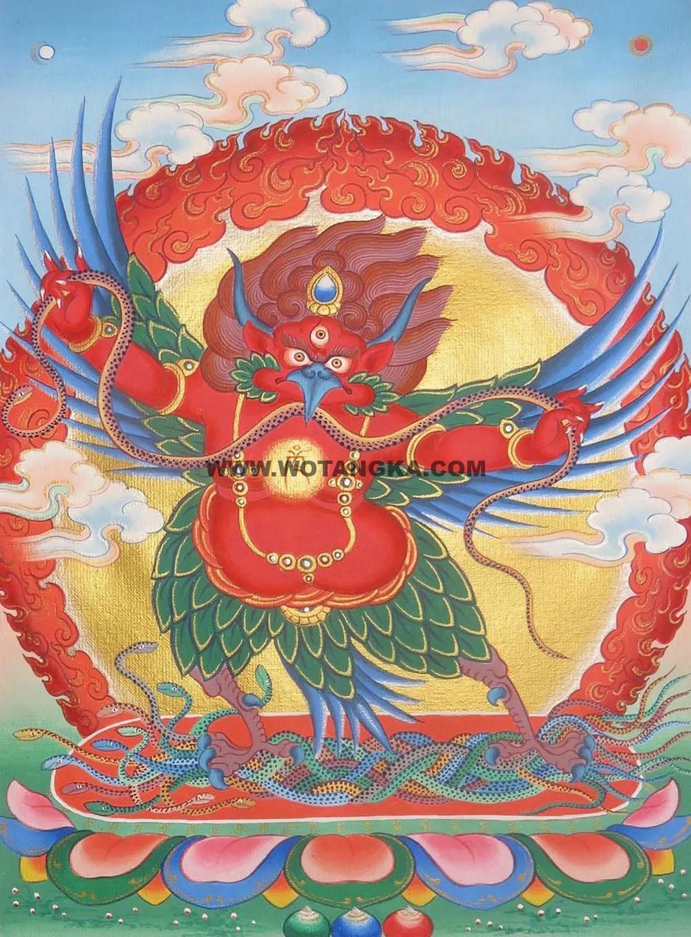 沃唐卡编号AC87653：大鹏金翅鸟