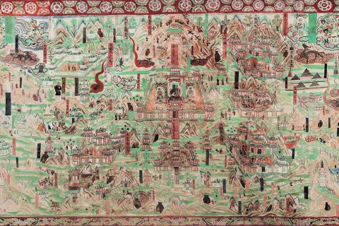 沃唐卡编号AC89243：五台山全境图