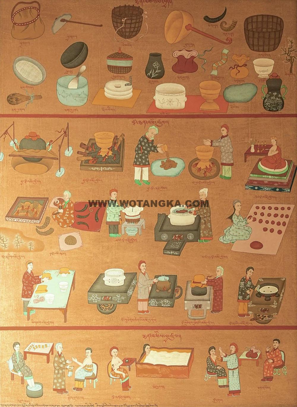 沃唐卡编号AC90859：盐药制作及治疗唐卡