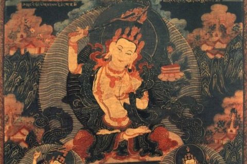 沃唐卡编号AC91287：五部文殊