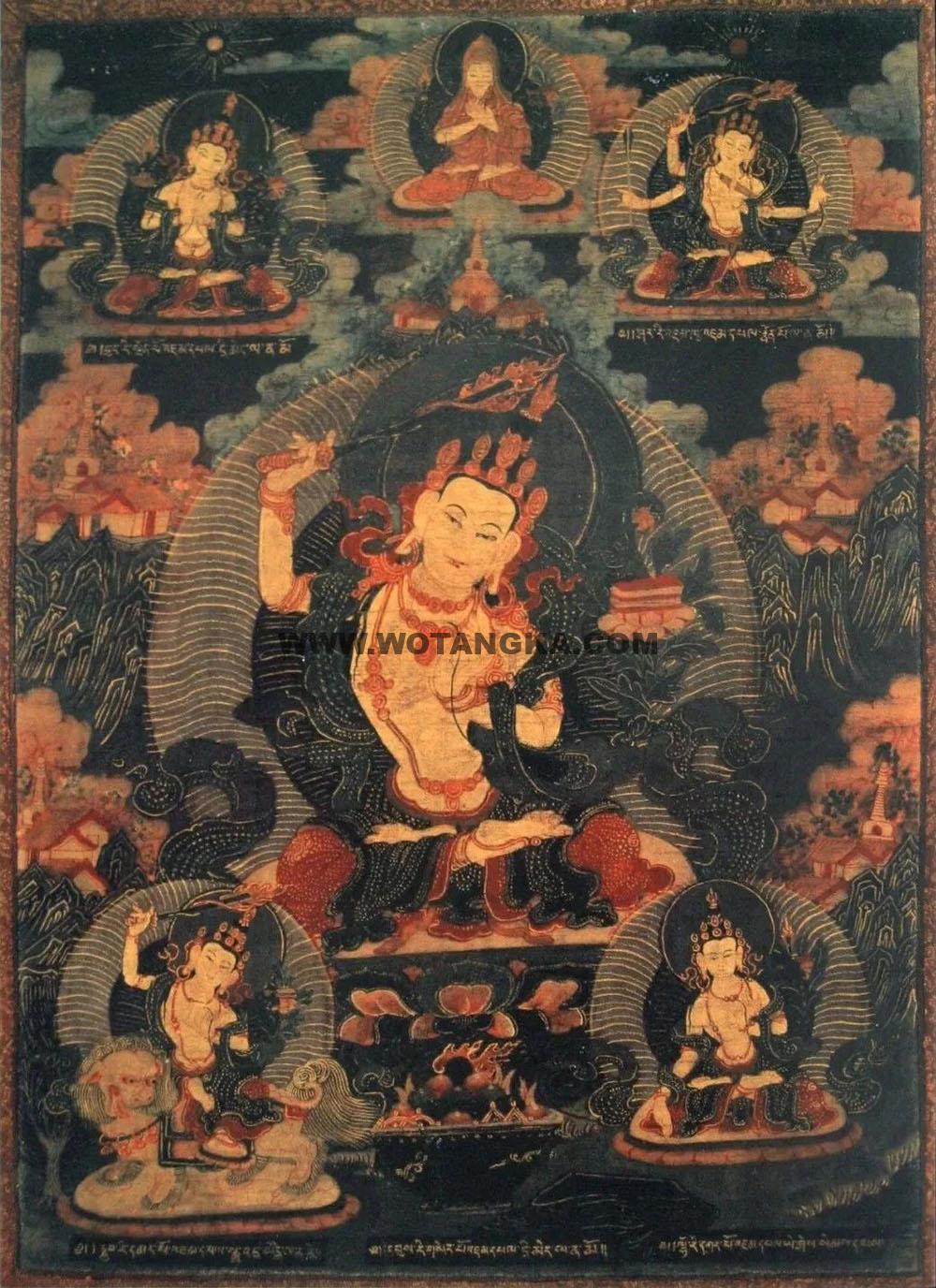 沃唐卡编号AC91287：五部文殊