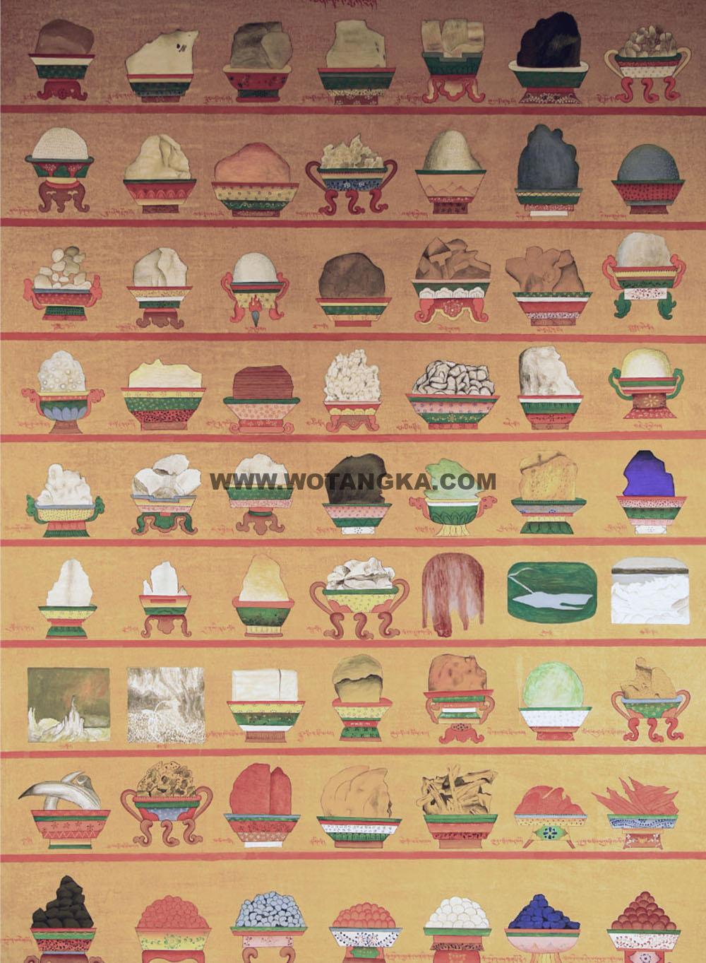 沃唐卡编号AC92116：盐药材唐卡