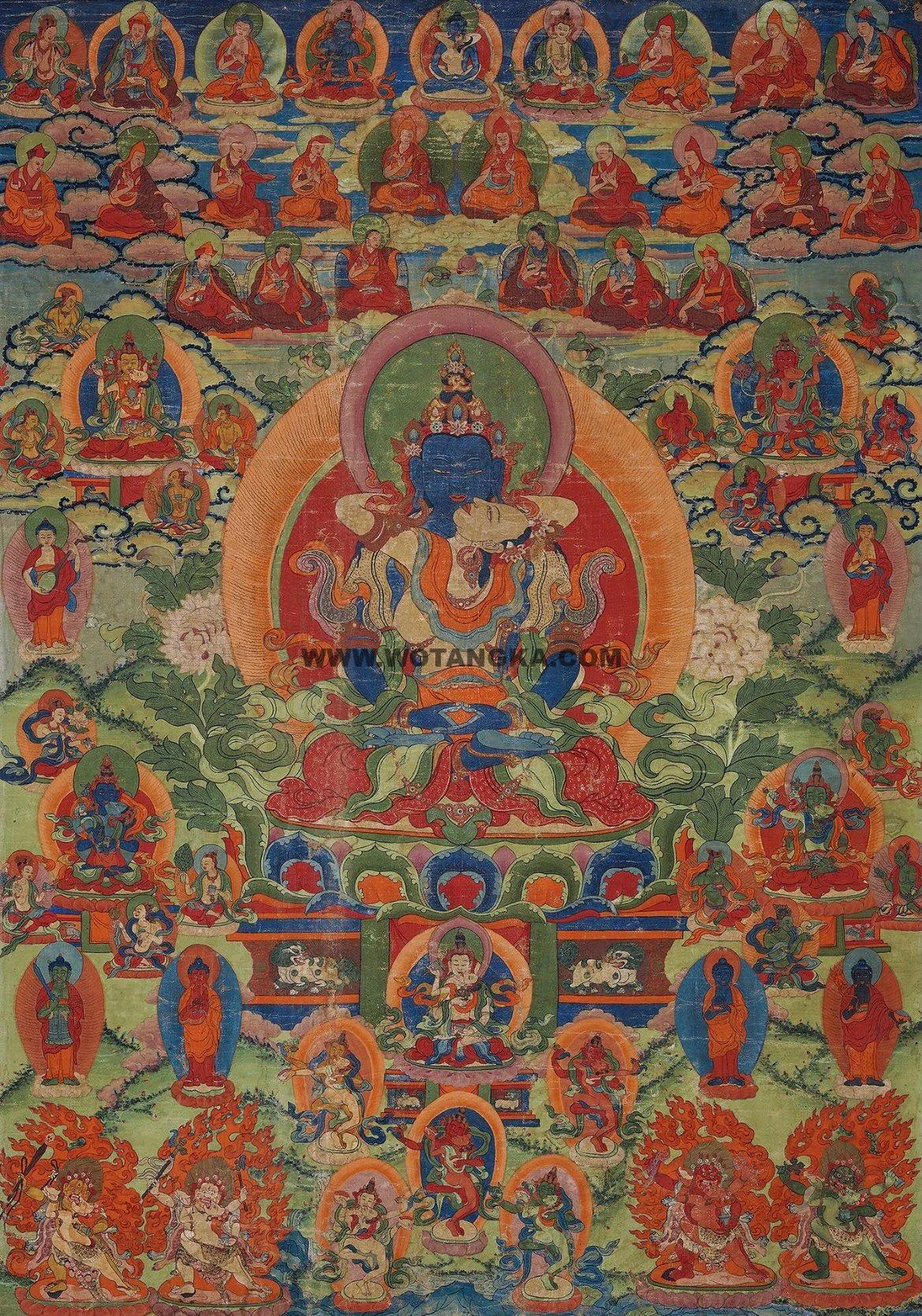 沃唐卡编号AC92347：辛拉沃噶双身相