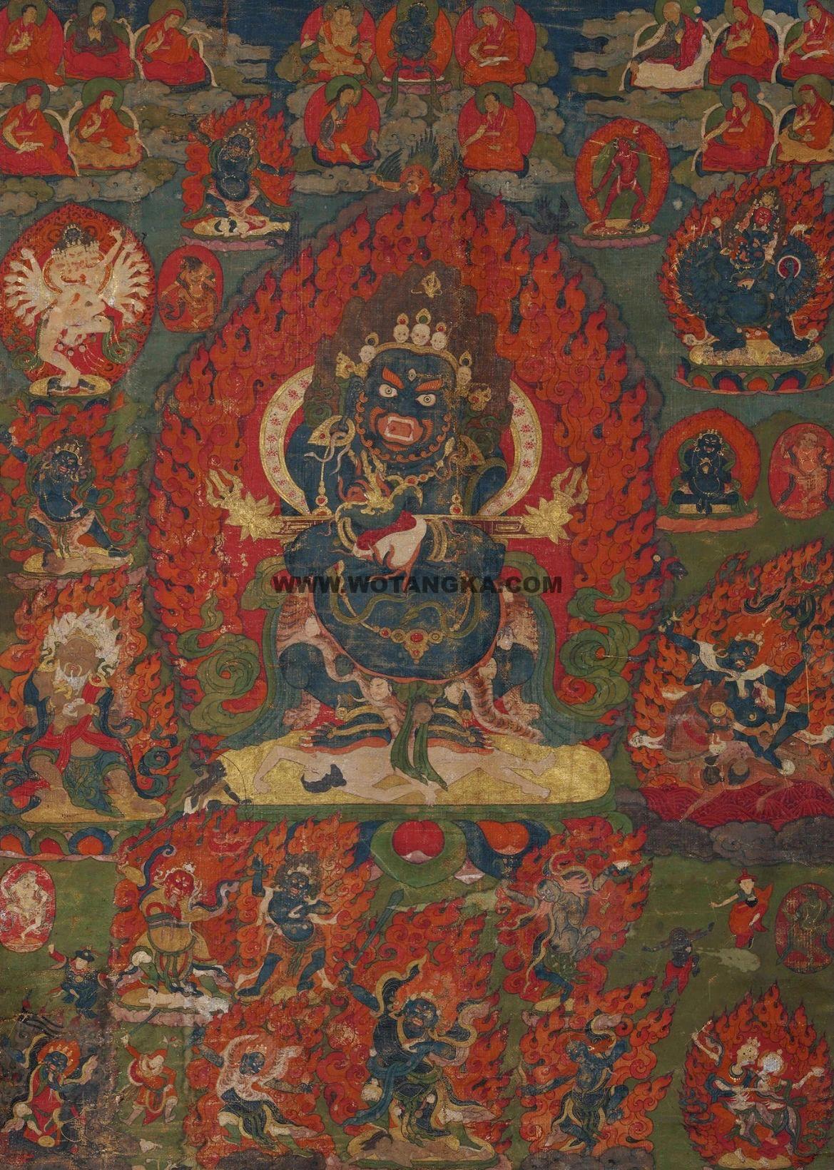 沃唐卡编号AC92531：宝杖怙主