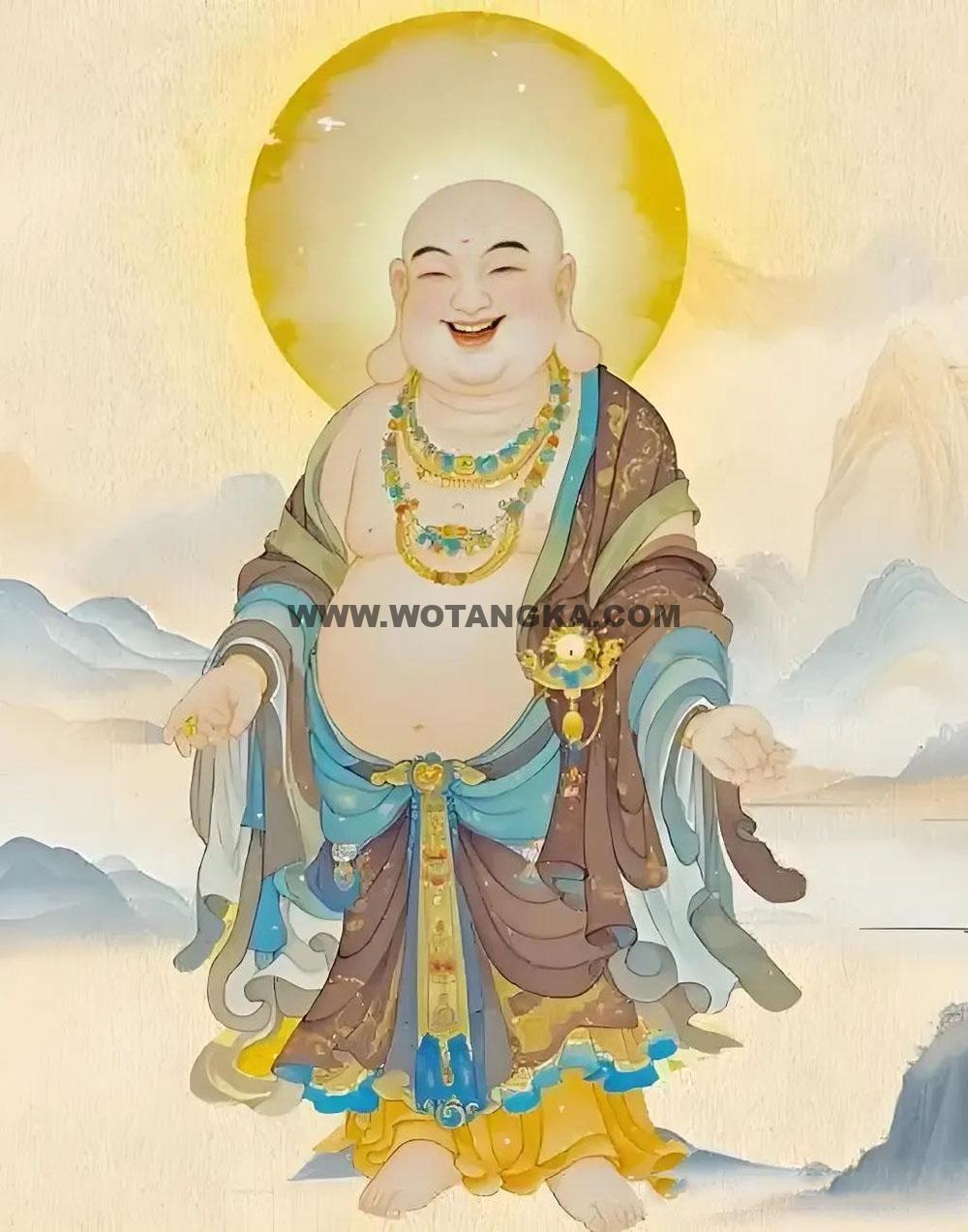 沃唐卡编号AC93896：弥勒佛